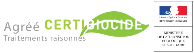 Agréé CERTIBIOCIDE, traitement raisonné, Ministère de la Transition Écologique et Solidaire